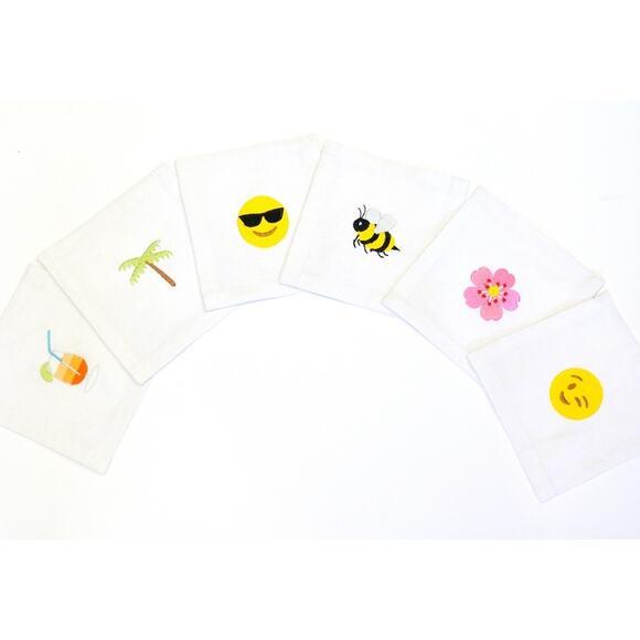 House of Pom Emoji Cocktail Napkins - NIP - Picture 2 of 3